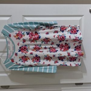 Floral baseball tshirt, 2XL